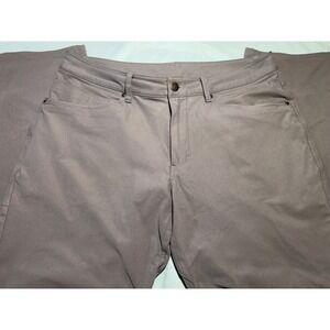 Lululemon ABC Pant Slim Warpstreme Grey Taupe Men 33 Five Pocket Casual Trousers